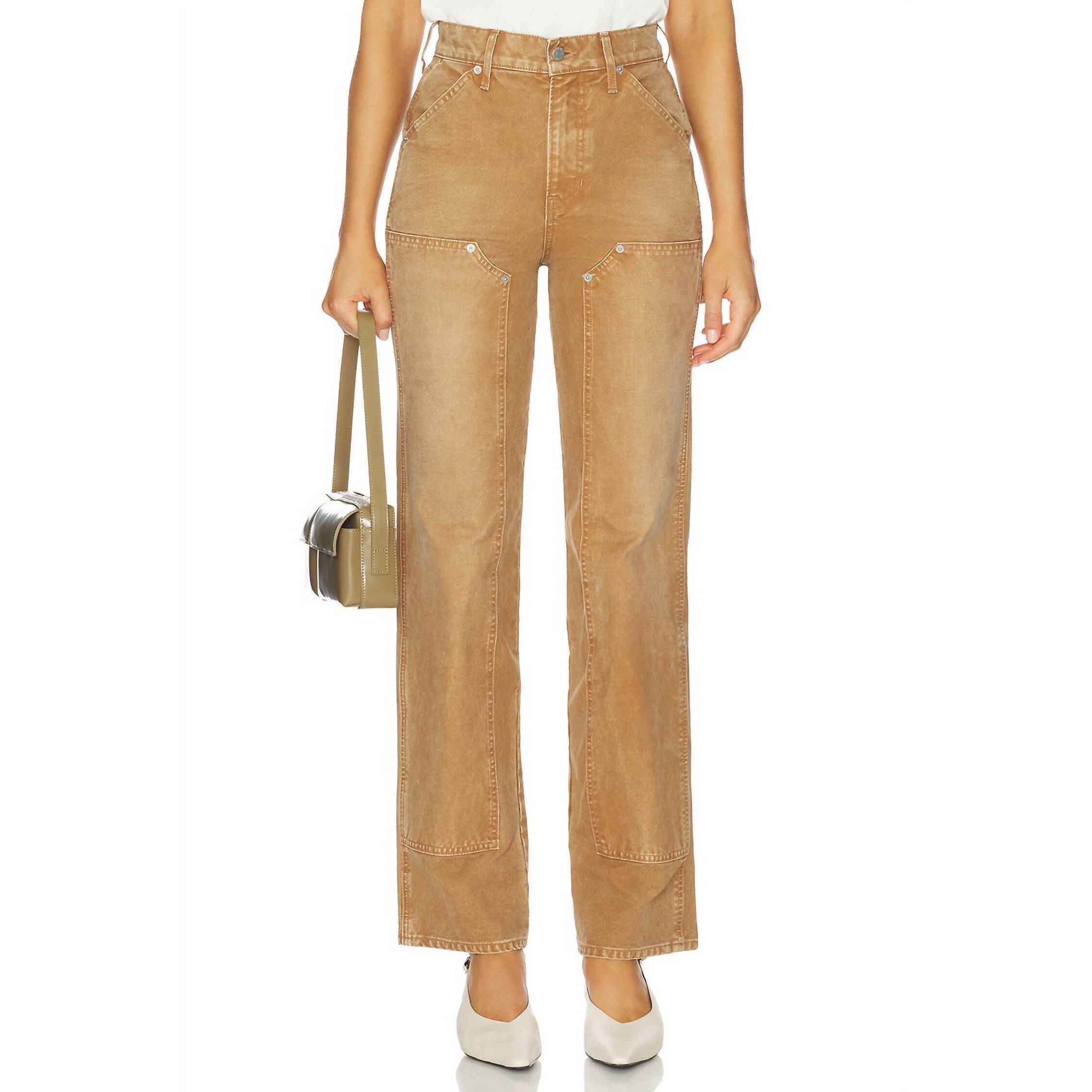 New Veronica Beard Dylan High Rise Straight Leg Jeans In Pebble Sand